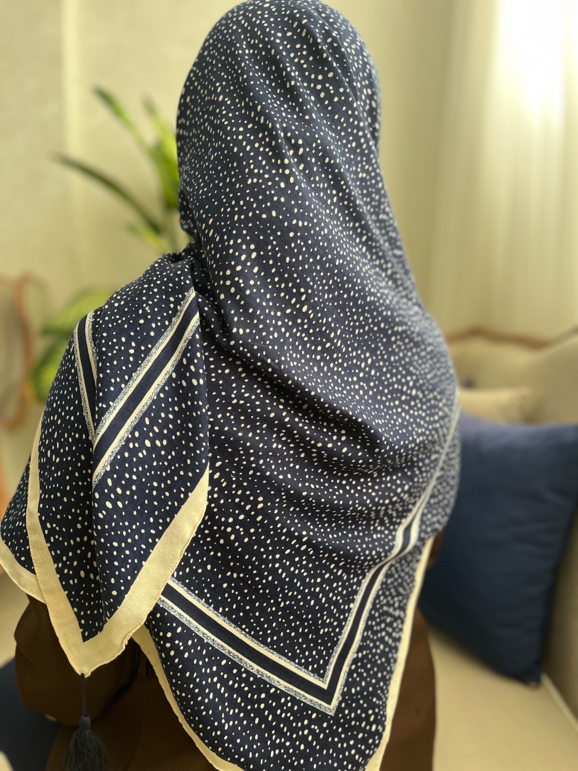 روسری طرحدار نخی پاییزه