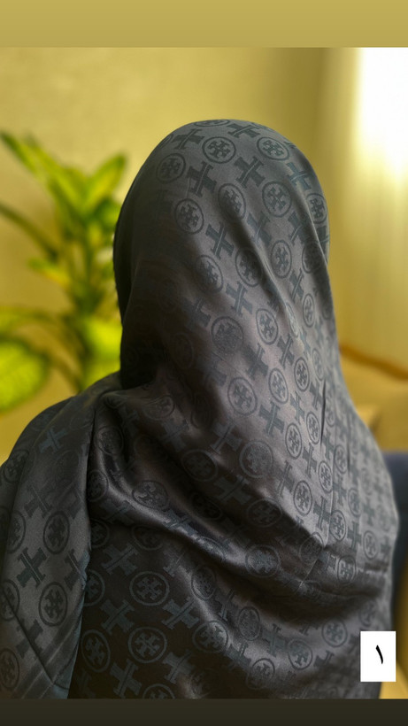 روسری ابریشم ژاکارد لمه دار قواره 140| رنگ سورمه ای سیر