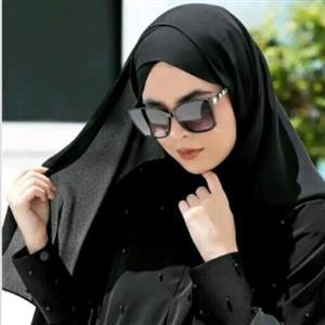 هد شال مشکی دو پیله | جنس کرپ
