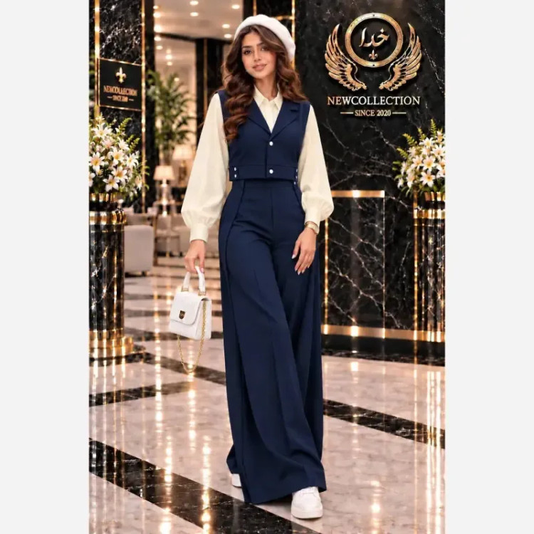 ست سه تیکه پاییزه زنانه جنس سوپرمازراتی گرم بالا فری سایز