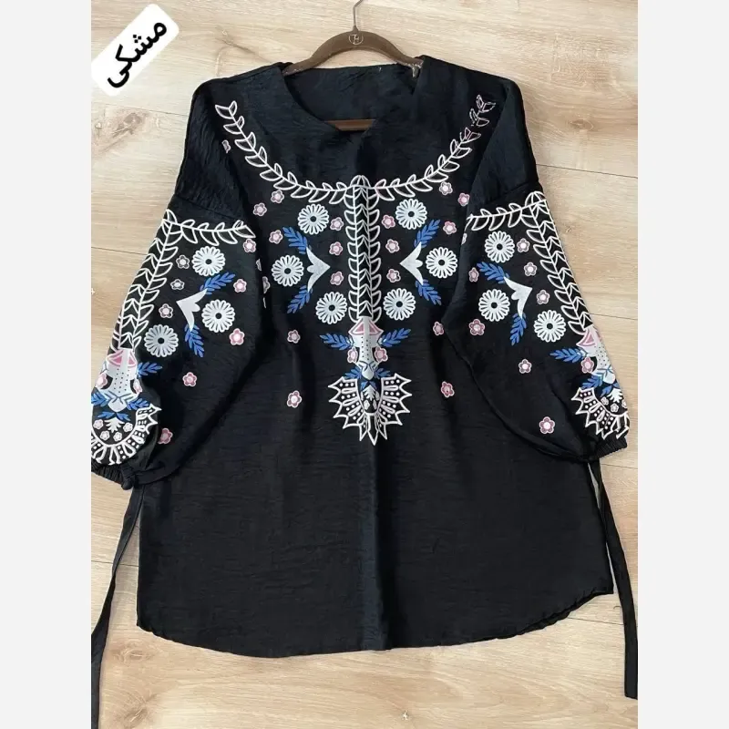 تونیک چاپی رنگی آرامش جنس شانتون درجه یک فری سایز