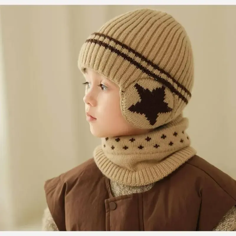 کلاه و رینگر تو خز گرم کودک مناسب سن 6 تا 10 سال اورجینال وارداتی