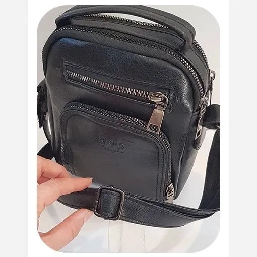 ست هدیه مردانه کیف جیپ 5 زیپ کفش چرم بروژ کمربند چرم نیک