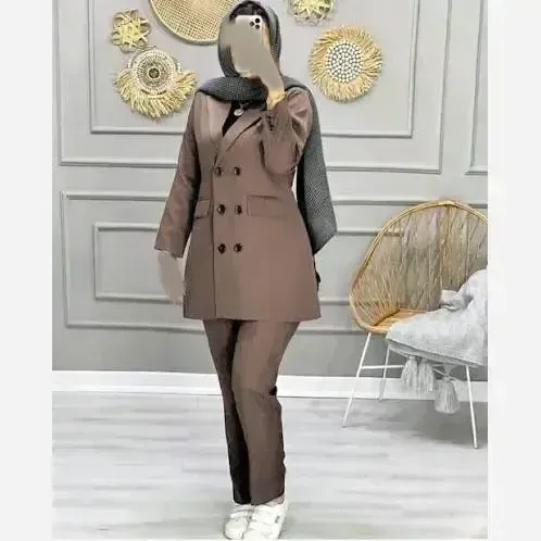 مانتو شلوار اداری سایز بزرگ پرشیا ساده پرومکس