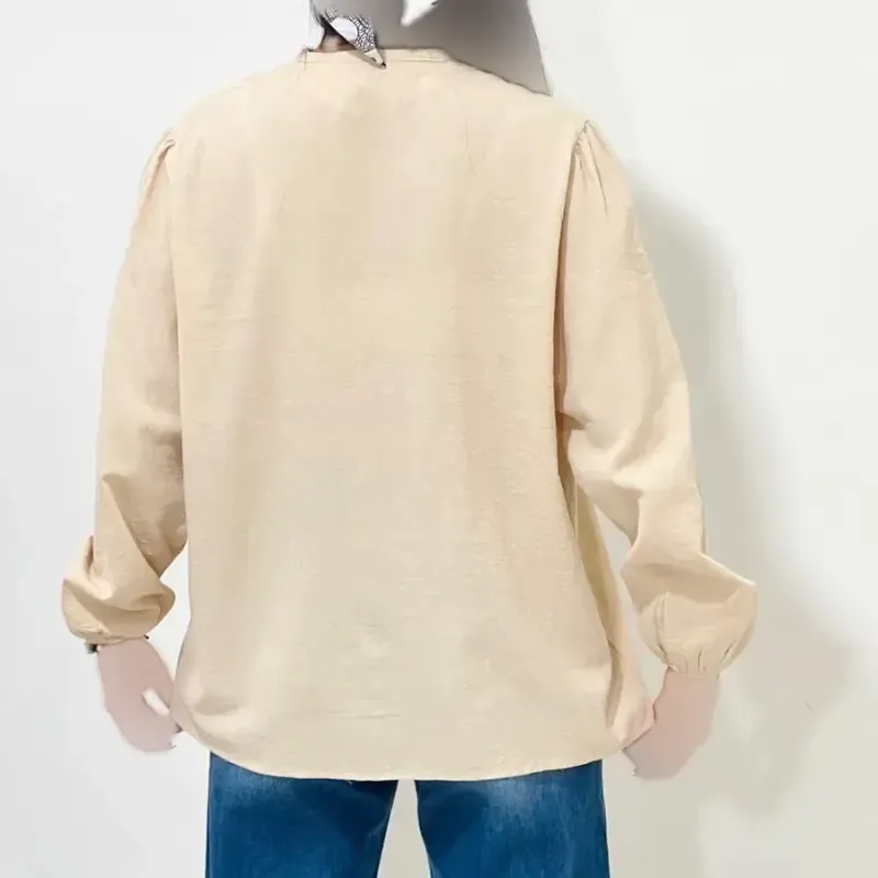 شومیز لینن مجلسی زنانه قد 69 سانت دورسینه 120 سانت آستین 58 سانت کد 1333